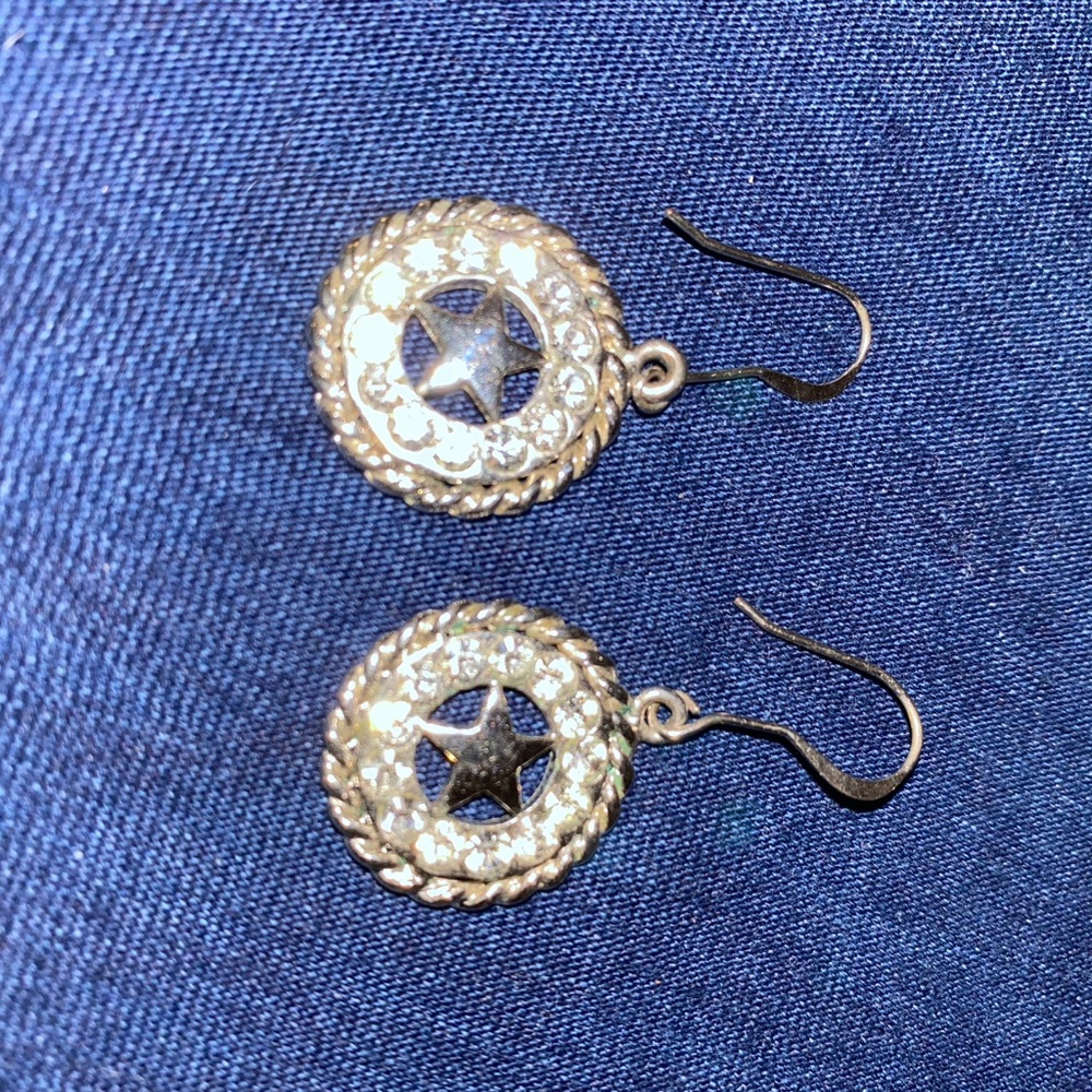 Montana Silversmiths Silver Earrings with Swarovski Crystal Accents